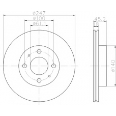 8DD 355 105-931 HELLA PAGID Тормозной диск