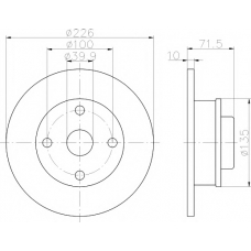 8DD 355 101-662 HELLA PAGID Тормозной диск