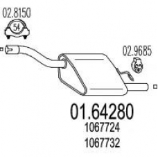 01.64280 MTS Глушитель выхлопных газов конечный