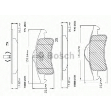 F 03B 150 289 BOSCH Комплект тормозных колодок, дисковый тормоз