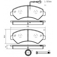 K425400 Vema Комплект тормозных колодок, дисковый тормоз