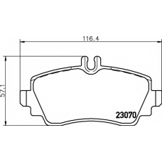 8DB 355 018-311 HELLA Комплект тормозных колодок, дисковый тормоз