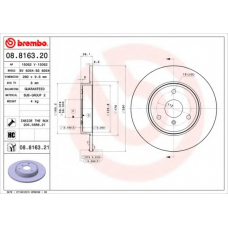 08.8163.20 BREMBO Тормозной диск