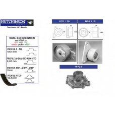 KH 154WP22 HUTCHINSON Водяной насос + комплект зубчатого ремня