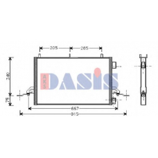092420N AKS DASIS Конденсатор, кондиционер