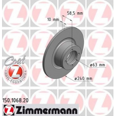150.1068.20 ZIMMERMANN Тормозной диск