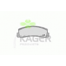 35-0432 KAGER Комплект тормозных колодок, дисковый тормоз