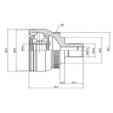 AW1510876A AYWIPARTS Шарнирный комплект, приводной вал