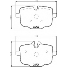 8DB 355 014-361 HELLA Комплект тормозных колодок, дисковый тормоз