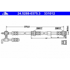 24.5288-0375.3 ATE Тормозной шланг