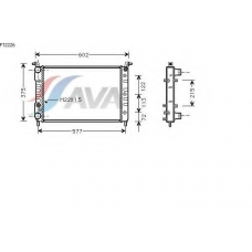 FT2226 AVA Радиатор, охлаждение двигателя