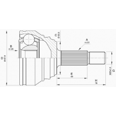 CVJ5539.10 OPEN PARTS Шарнирный комплект, приводной вал