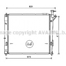 HY2346 AVA Радиатор, охлаждение двигателя