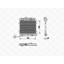 350213441000 MAGNETI MARELLI Радиатор, охлаждение двигателя