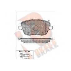 RB1575-701 R BRAKE Комплект тормозных колодок, дисковый тормоз