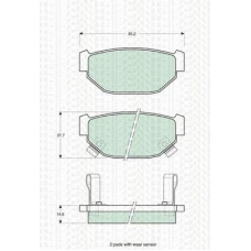 8110 68983 TRIDON Brake pads - rear