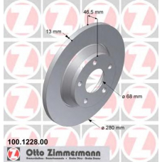 100.1228.00 ZIMMERMANN Тормозной диск