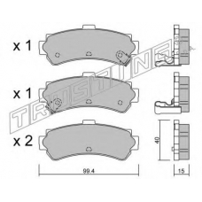 418.0 TRUSTING Комплект тормозных колодок, дисковый тормоз