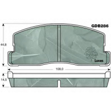 GDB286 TRW Комплект тормозных колодок, дисковый тормоз