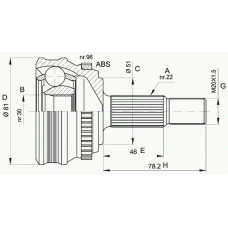 CVJ5185.10 OPEN PARTS Шарнирный комплект, приводной вал