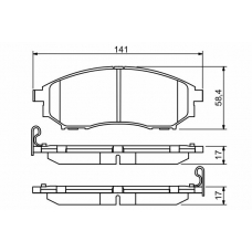 0 986 494 295 BOSCH Комплект тормозных колодок, дисковый тормоз