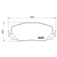 P 83 106 BREMBO Комплект тормозных колодок, дисковый тормоз