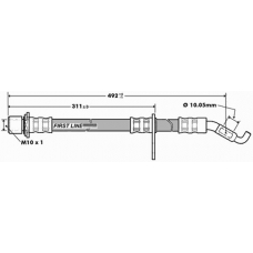 FBH7357 FIRST LINE Тормозной шланг