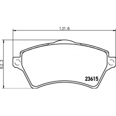 8DB 355 009-761 HELLA PAGID Комплект тормозных колодок, дисковый тормоз