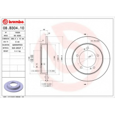 08.B304.10 BREMBO Тормозной диск