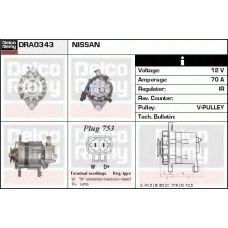 DRA0343 DELCO REMY Генератор