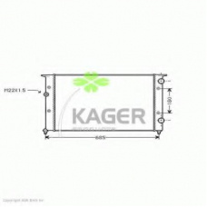 31-1193 KAGER Радиатор, охлаждение двигателя