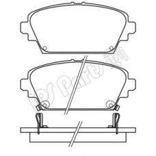 IBD-1176 IPS Parts Комплект тормозных колодок, дисковый тормоз