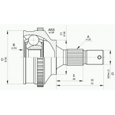 CVJ5625.10 OPEN PARTS Шарнирный комплект, приводной вал