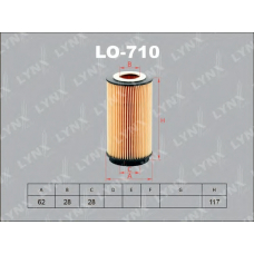 LO-710 LYNX Lo-710 фильтр масляный lynx