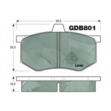 GDB801 TRW Комплект тормозных колодок, дисковый тормоз