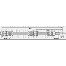 BBH6304 BORG & BECK Тормозной шланг