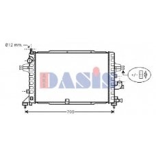 150063N AKS DASIS Радиатор, охлаждение двигателя