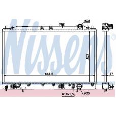 62835 NISSENS Радиатор, охлаждение двигателя