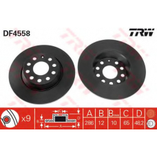 DF4558 TRW Тормозной диск