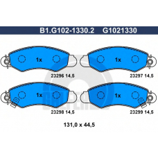 B1.G102-1330.2 GALFER Комплект тормозных колодок, дисковый тормоз