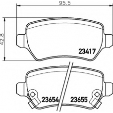 8DB 355 018-781 HELLA Комплект тормозных колодок, дисковый тормоз