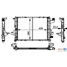 8MK 376 706-541 HELLA Радиатор, охлаждение двигателя