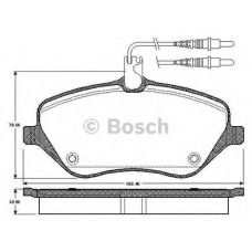 0 986 TB2 880 BOSCH Комплект тормозных колодок, дисковый тормоз