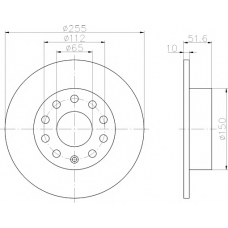 8DD 355 109-601 HELLA PAGID Тормозной диск