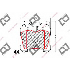 BP1652 DJ PARTS Комплект тормозных колодок, дисковый тормоз