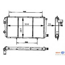 8MK 376 715-441 HELLA Радиатор, охлаждение двигателя