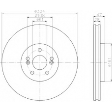 8DD 355 109-351 HELLA Тормозной диск