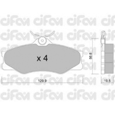 822-636-0 CIFAM Комплект тормозных колодок, дисковый тормоз