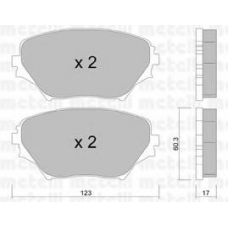 22-0430-0 METELLI Комплект тормозных колодок, дисковый тормоз