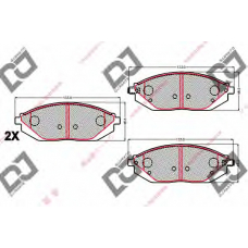 BP2153 DJ PARTS Комплект тормозных колодок, дисковый тормоз